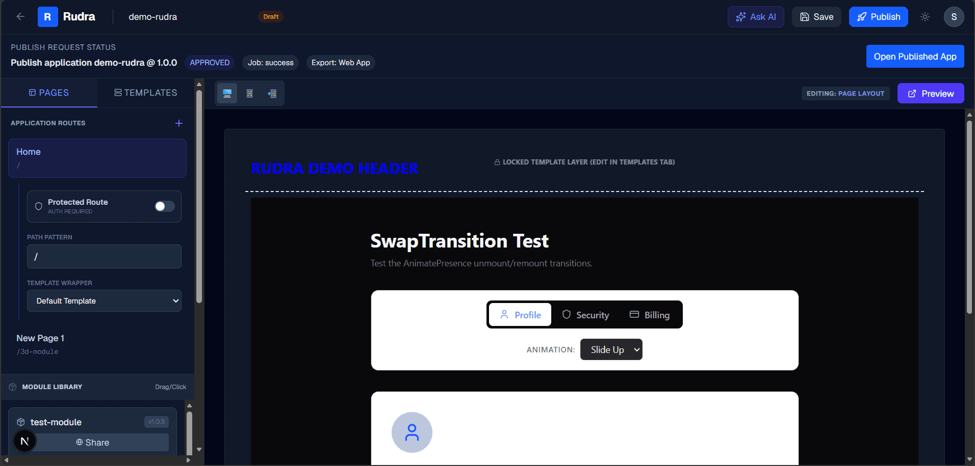 Application Builder Interface